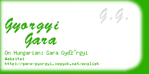 gyorgyi gara business card